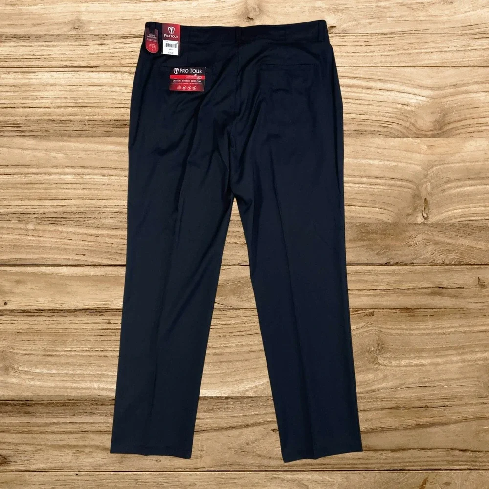 NWT Pro Tour 36x32 Motionplay 360 Comfort Stretch Tech Golf Pants Caviar Black - Picture 3 of 8